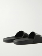 JW Anderson - Logo-Print Leather Slides - Black