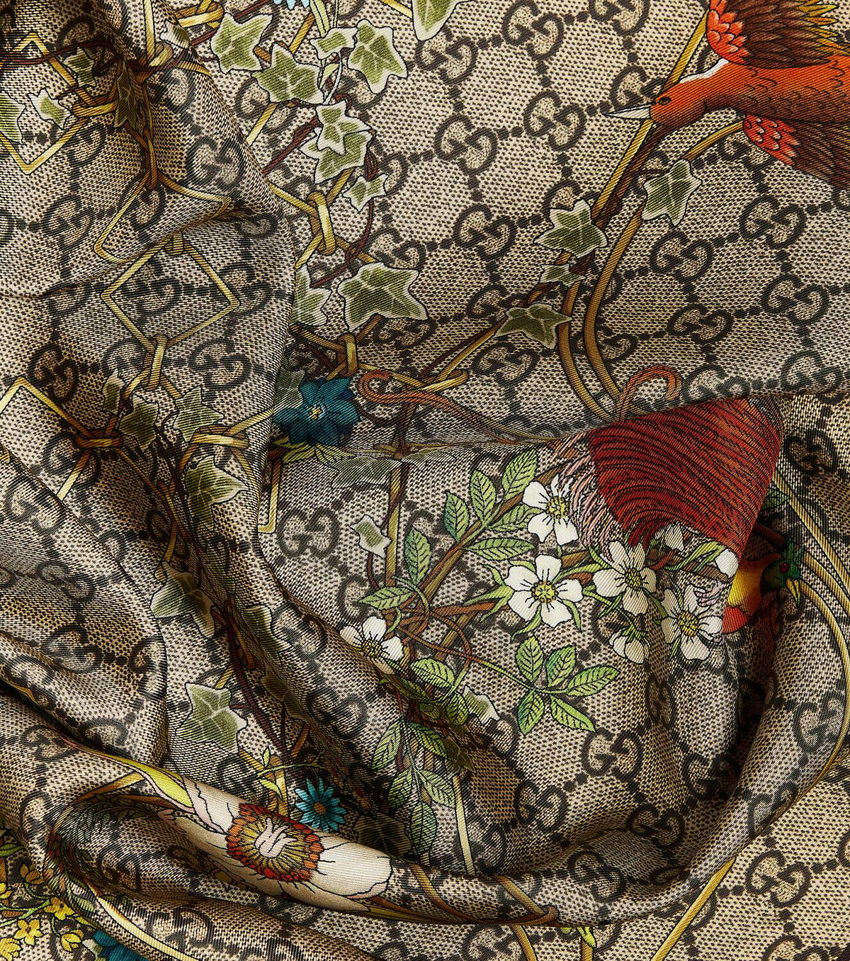 Gucci Printed silk twill scarf Gucci
