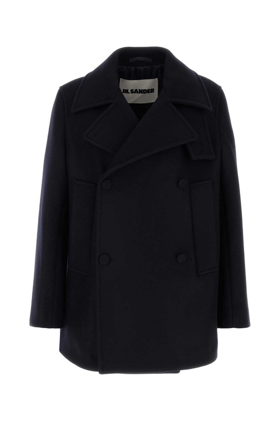 Photo: Jil Sander Navy Blue Felt Coat