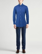 Fedeli Mens Shirt Slate in Blue