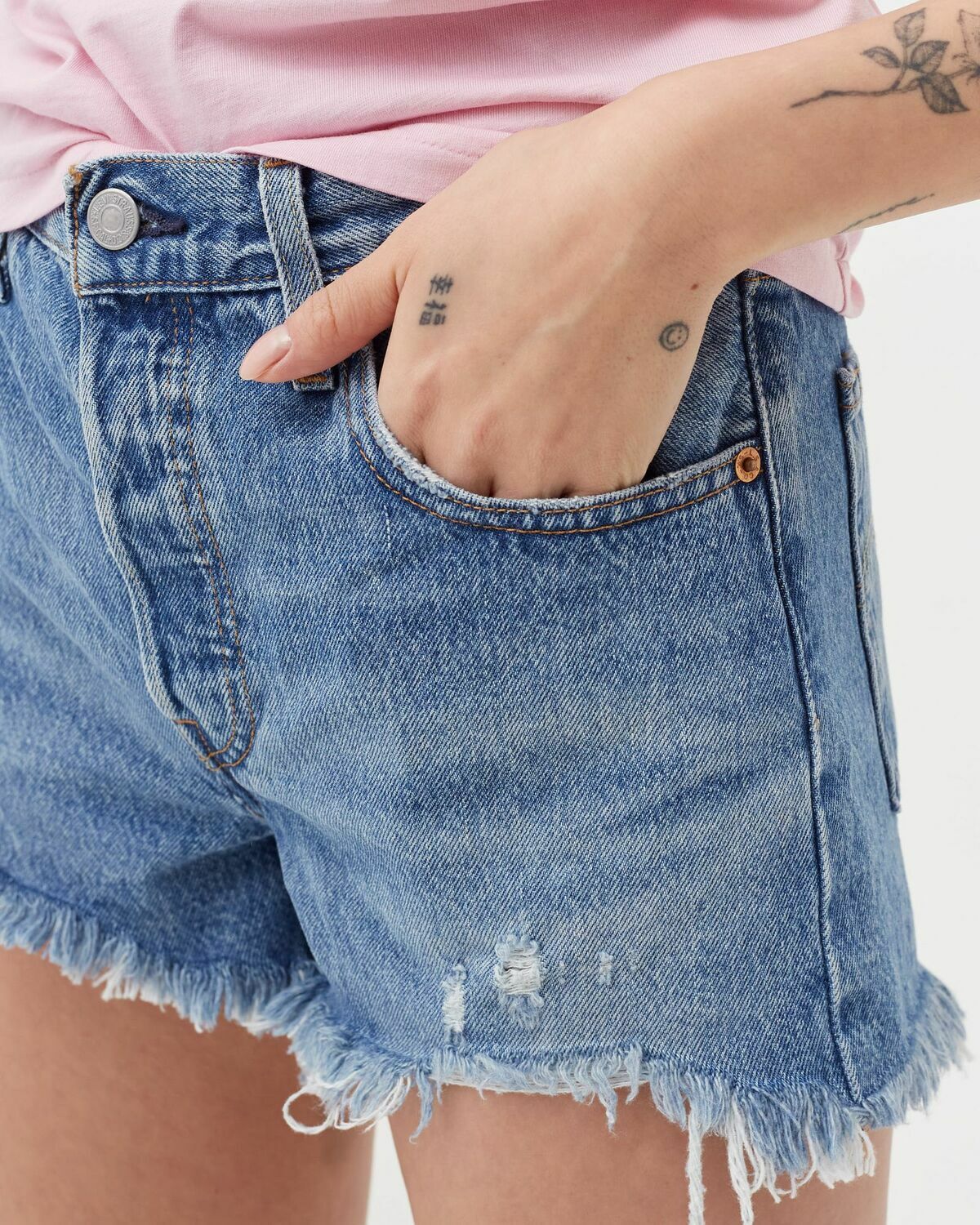 Levis 501 ORIGINAL SHORT Blue Womens Casual Short