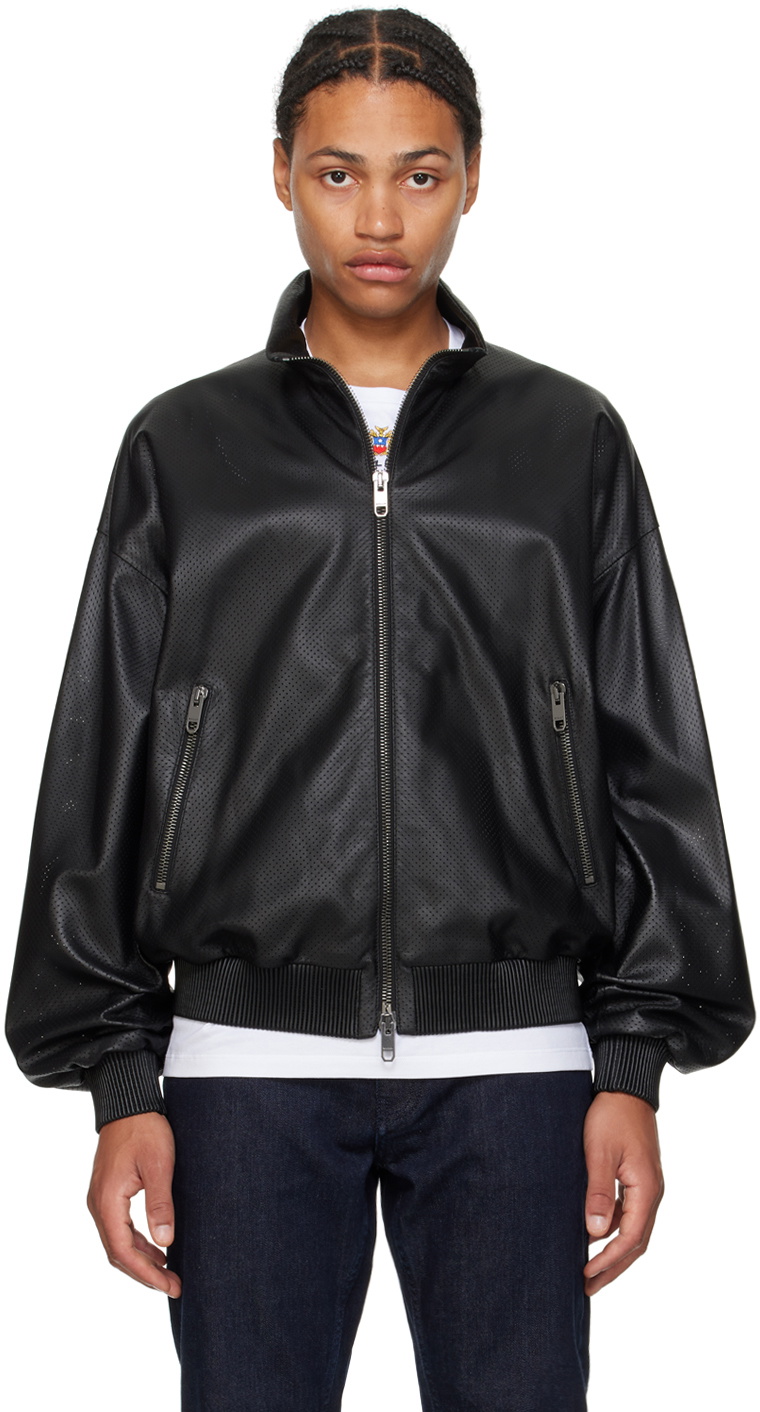 Lightweight black leather jacket best sale