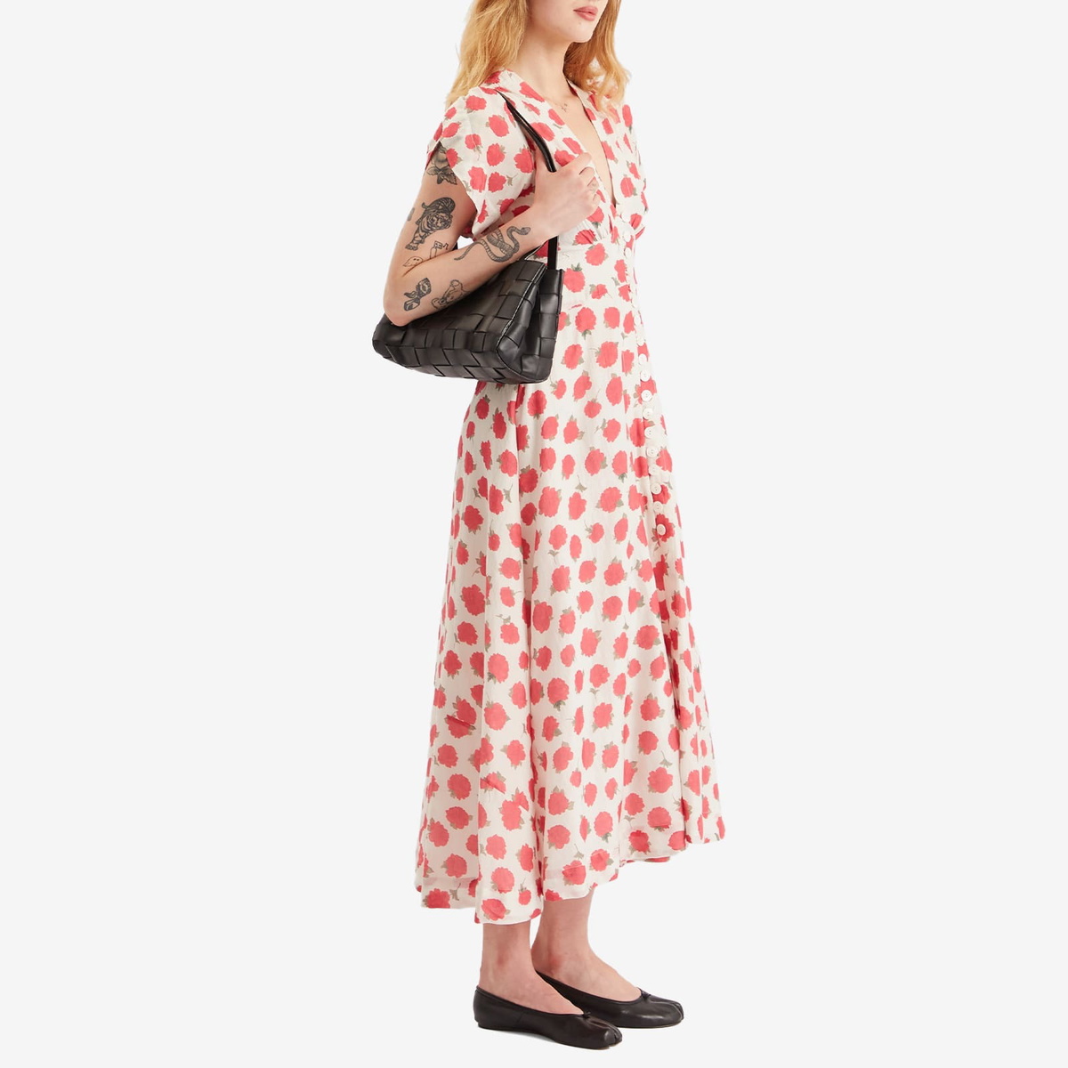 midi dresses for work Striped Crew Neck Sleeveless A-Line Office Dress Valentines Day Red Dress Red Graduation Dress Color:MOON DUST (cotton)