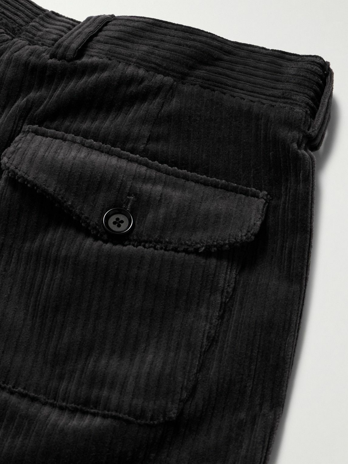 Oliver Spencer - Orsman Wide-Leg Cotton-Blend Corduroy Trousers - Gray