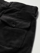 Oliver Spencer - Orsman Wide-Leg Cotton-Blend Corduroy Trousers - Gray