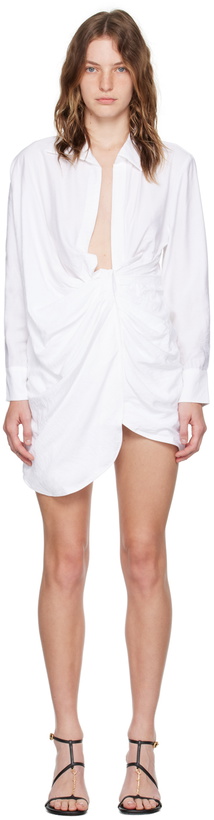 Photo: JACQUEMUS White Les Classiques 'La robe Bahia' Minidress