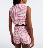 Pucci Labirinto cotton-blend jersey crop top