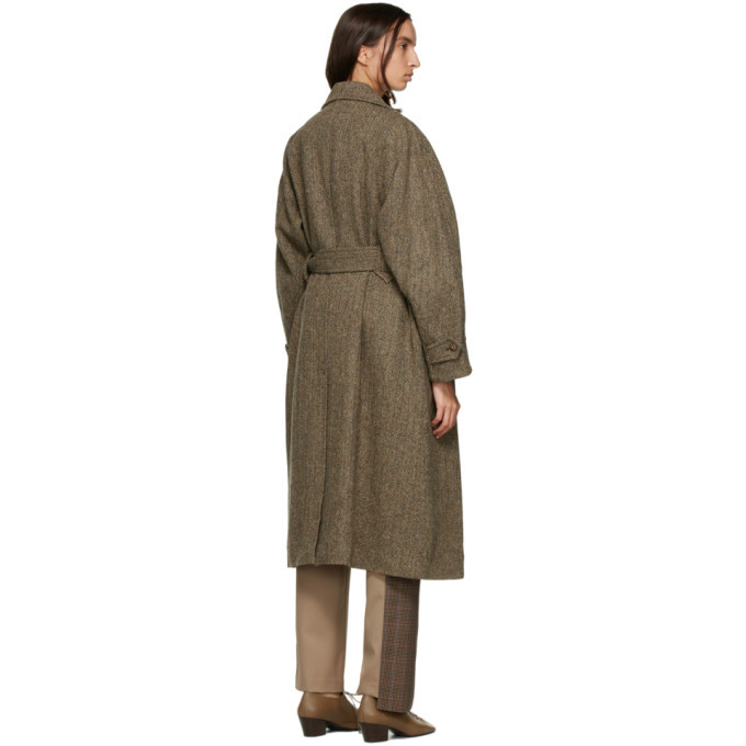 LOW CLASSIC Brown Wool Harris Tweed® Coat Low Classic