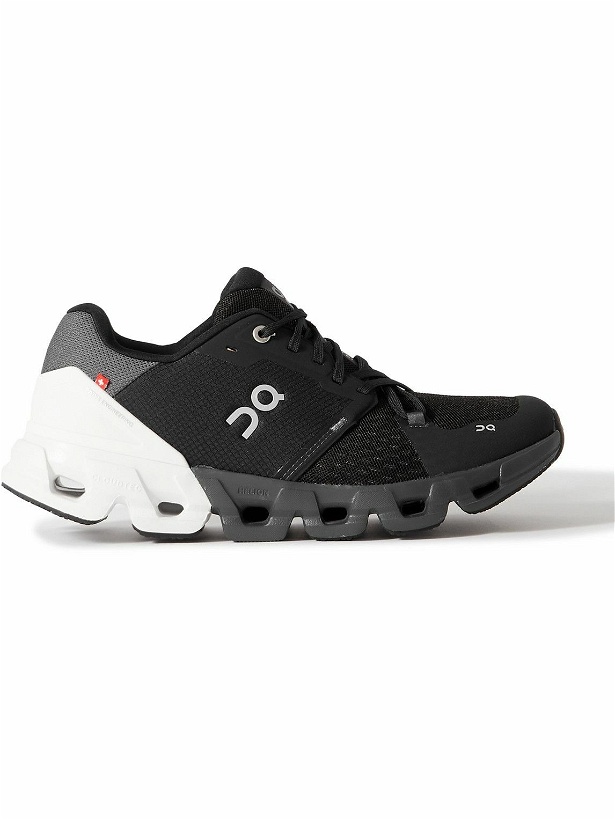 Photo: ON - Cloudflyer 4 Rubber-Trimmed Stretch-Knit Running Sneakers - Black