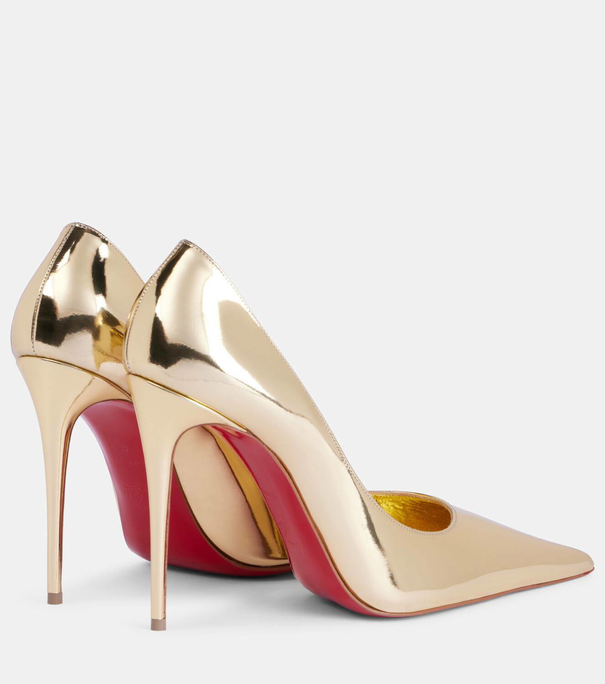 【Christian Louboutin】 So Kate mirrored leather pumps So Kate mirrored leather pumps in gold - Christian Louboutin