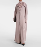 Y/Project Turtleneck mesh-trimmed shirt dress
