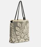 Magda Butrym Julia Small crochet leather-trimmed tote bag