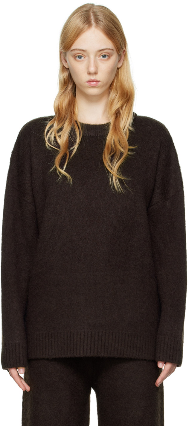 Birrot Brown Brushed Sweater