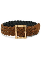 Etro Reversible Braided Suede Belt Brown