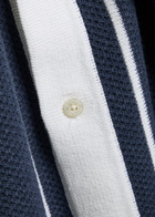 Sandbanks Knit Striped Cotton-blend Shirt Navy