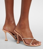 Amina Muaddi Sally crystal-embellished satin mules