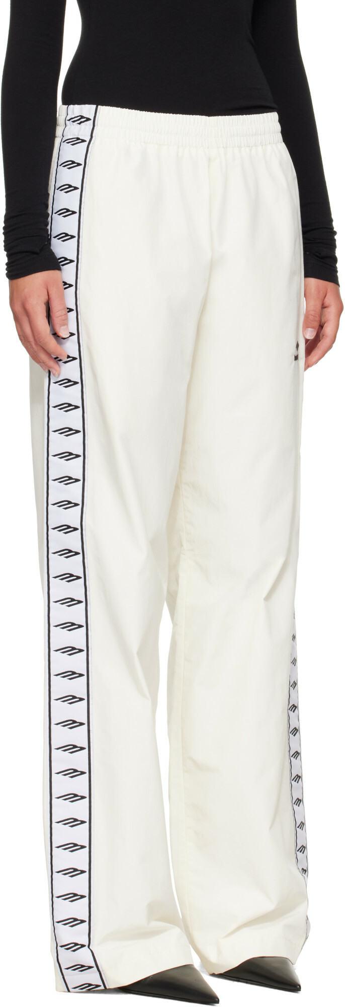 Balenciaga Off-White Techno Cotton Poplin Track Pants