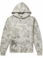 Afield Out® - Marble Logo-Appliquéd Tie-Dyed Cotton-Jersey Hoodie - Gray