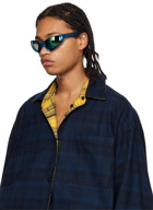 Balenciaga Blue Wraparound Sunglasses