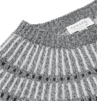 Sunspel - Mélange Wool-Jacquard Sweater - Gray