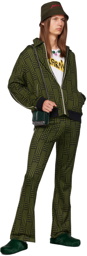 Marni Green & Black Jacquard Trousers