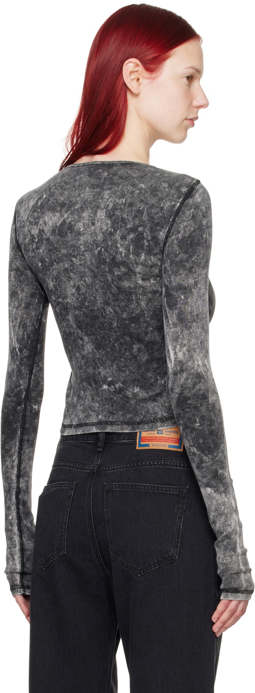 DIESEL T-RESPEC-LS XL ベージュ DIESEL] T-RESPEC-LS レディース Vネック 長袖Tシャツ ベージュ