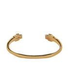 Alexander McQueen Men's Twin Skull Bracelet in Gold