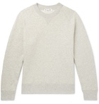 Entireworld - Slim-Fit Mélange Fleece-Back Organic Cotton-Jersey Sweatshirt - Gray