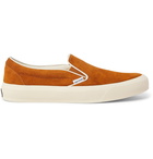 TOM FORD - Cambridge Leather-Trimmed Suede Slip-On Sneakers - Orange