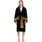 Versace Black 'I Heart Baroque' Bathrobe