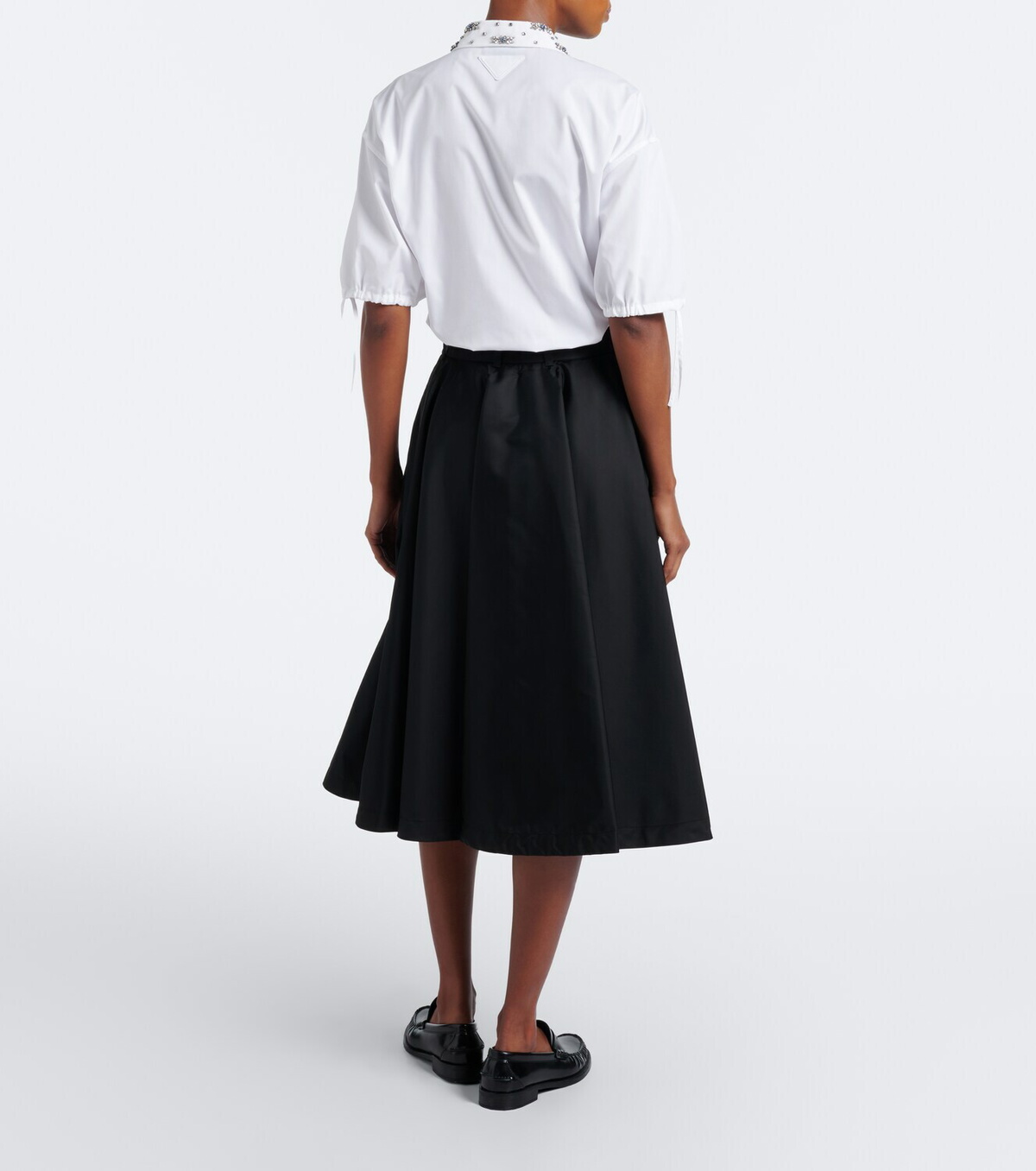 Prada Re-Nylon belted midi skirt
