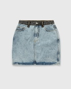 Rotate Birger Christensen Mini Patchwork Skirt Blue Skirts