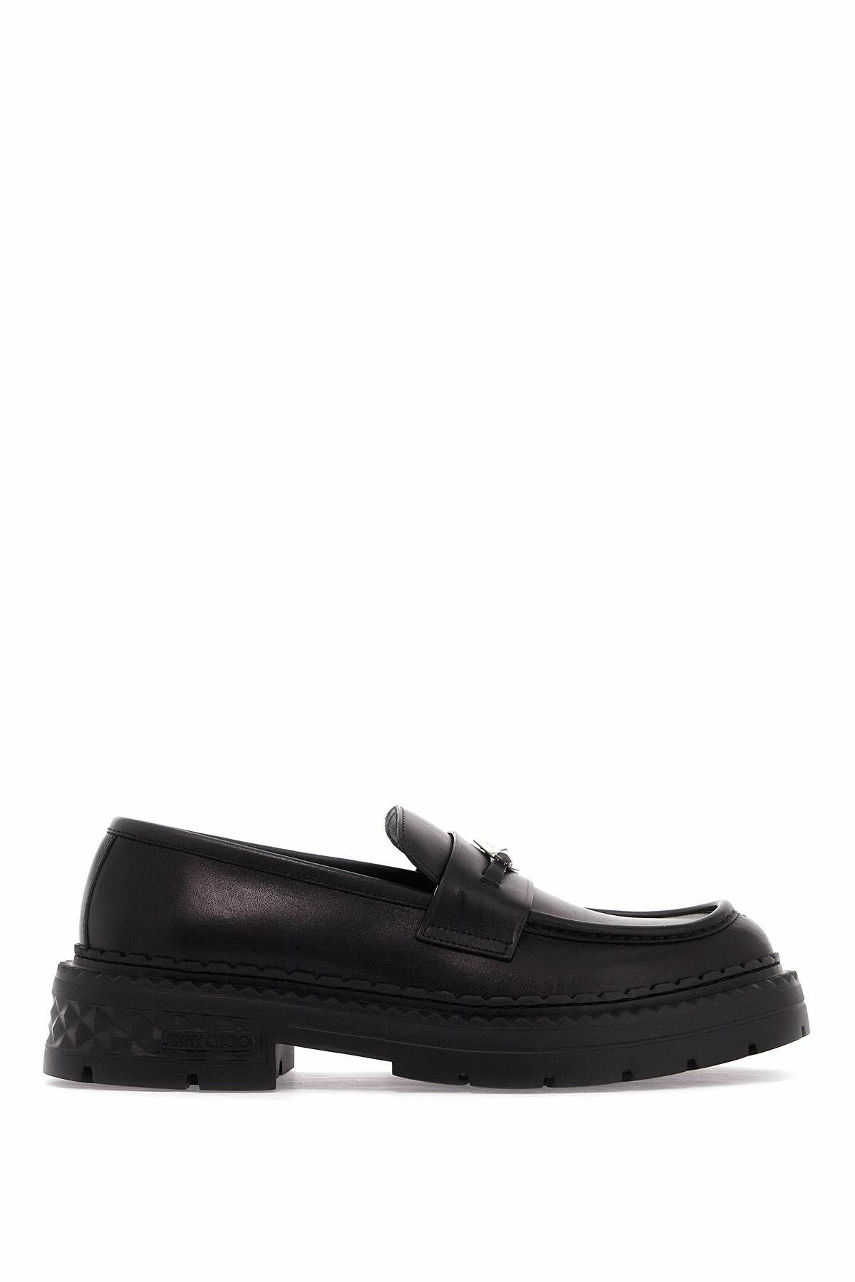 Jimmy Choo White Calfskin Slip-On Loafers