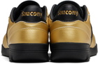 Saucony Gold & Black 586i Leather Sneakers