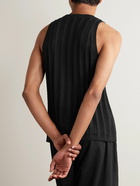 Corridor - Pointelle-Knit Pima Cotton Tank Top - Black