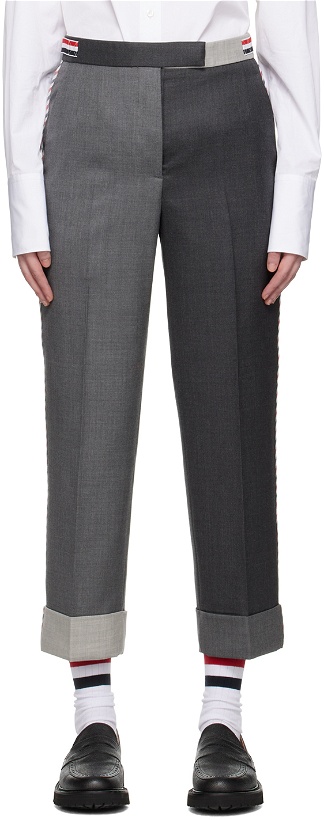Photo: Thom Browne Gray Paneled Trousers
