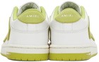 AMIRI Green & White Low Skel Low-Top Sneakers