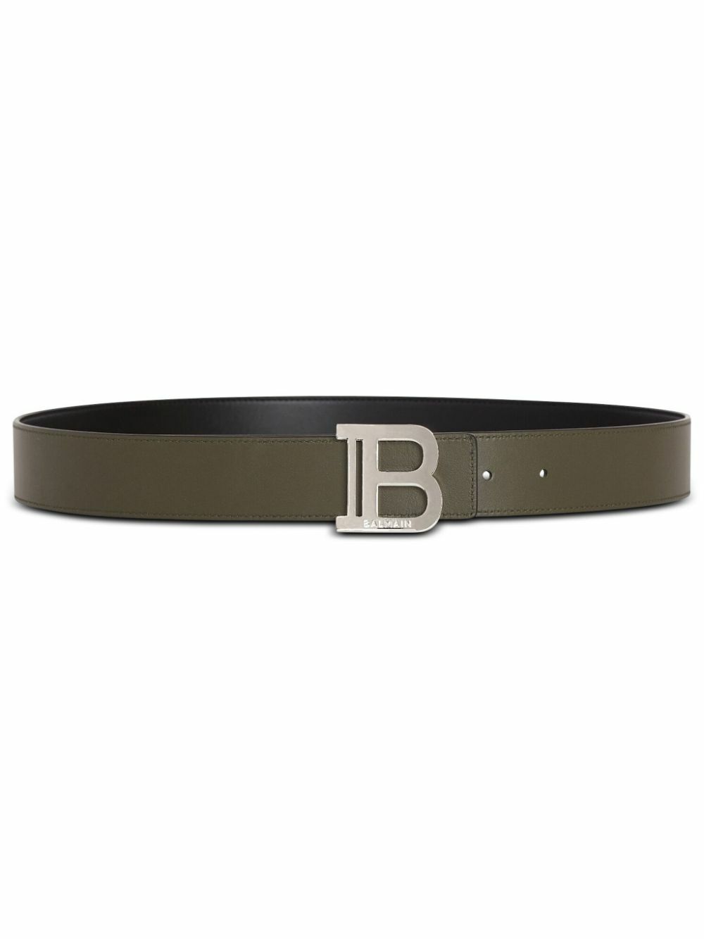 Balmain Green B-Belt Reversible Leather Belt Balmain