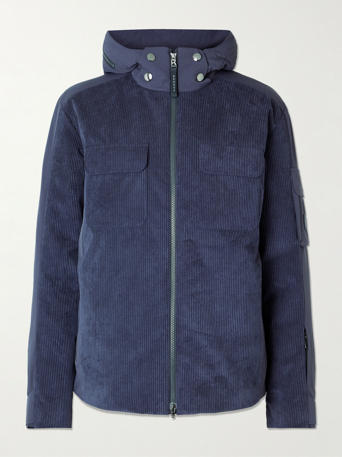 BOGNER - Cobe-D Quilted Corduroy Hooded Ski Jacket - Blue