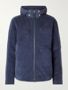 BOGNER - Cobe-D Quilted Corduroy Hooded Ski Jacket - Blue