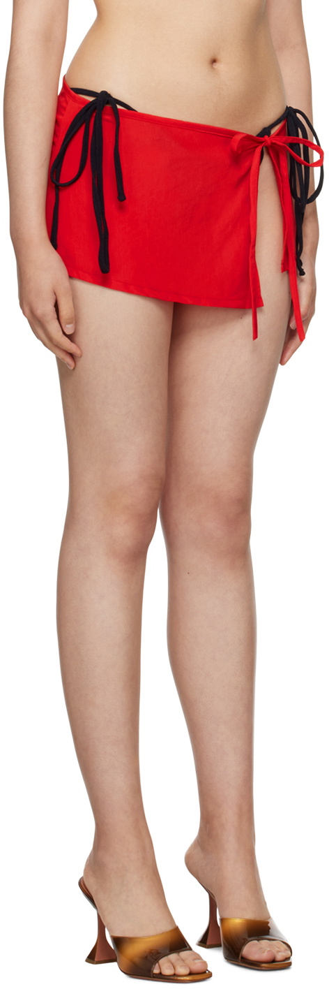 BINYA Red Sarong Miniskirt