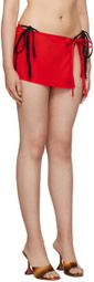BINYA Red Sarong Miniskirt