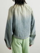 RRR123 - Fathers Garden Logo-Appliquéd Denim Jacket - Blue
