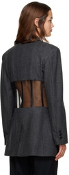 Puppets and Puppets Gray Paneled Blazer