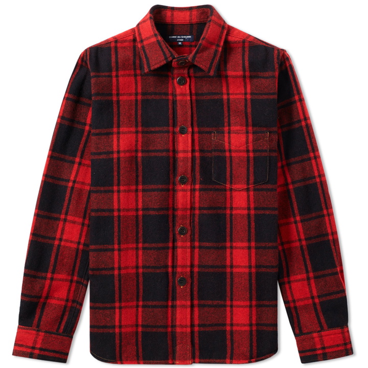 Photo: Comme des Garcons Homme Wool Check Overshirt