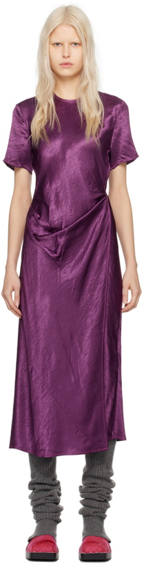 Photo: Acne Studios Purple Wrap Maxi Dress
