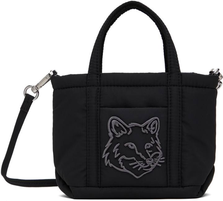 Photo: Maison Kitsuné Black Fox Head Puffer Mini Tote