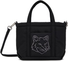 Maison Kitsuné Black Fox Head Puffer Mini Tote