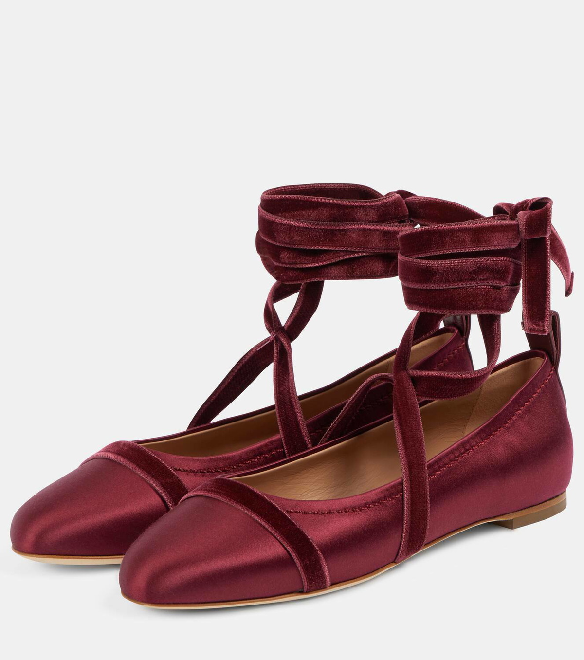 Malone Souliers Spencer satin ballet flats