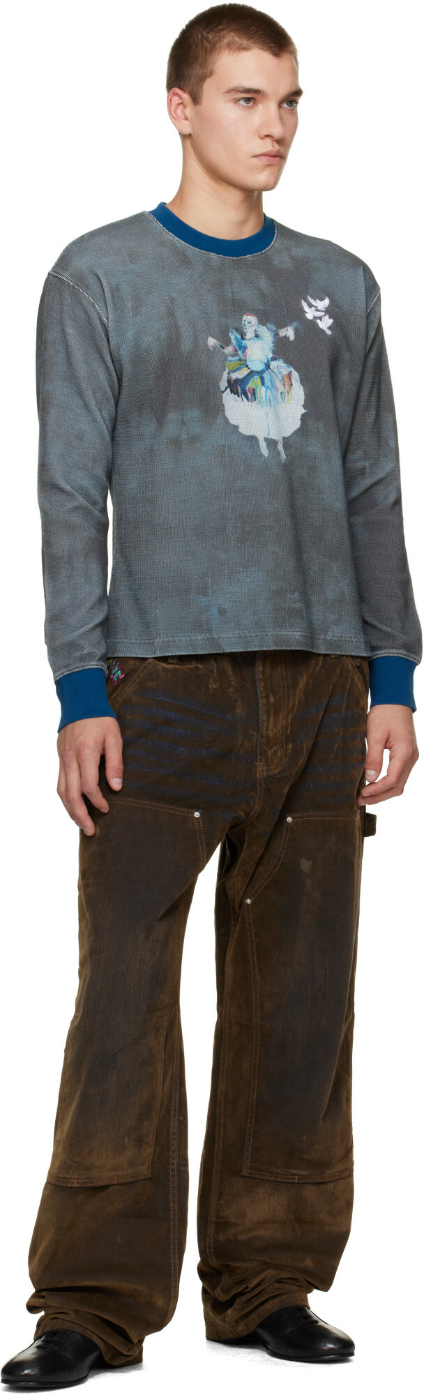 KidSuper Gray 'Puppet Master' Thermal Sweatshirt